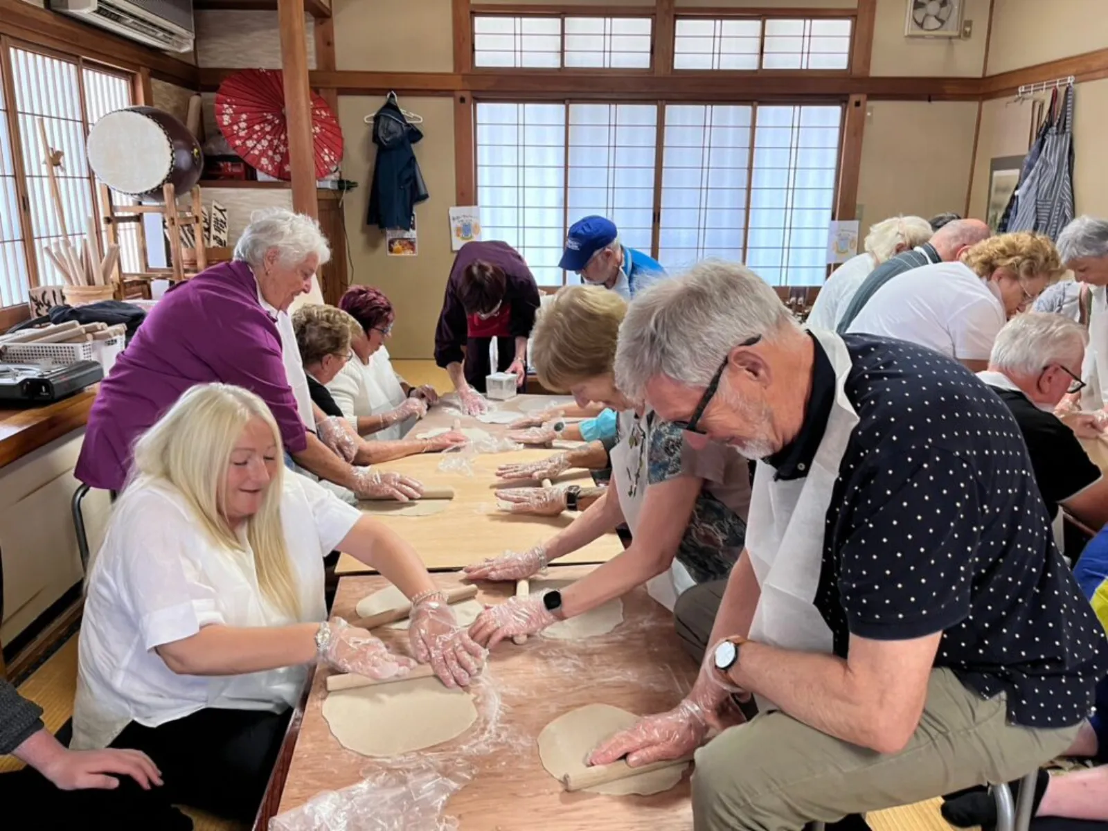 Tour group cooking experience